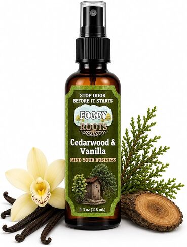 Stops Odor Before It Starts – Poop Spray, Toilet Spray for Poop, Bathroom Odor Spray for Toilet, Cedarwood & Vanilla, 4 oz, 200+ Uses, Home Travel RV Work in Kuwait