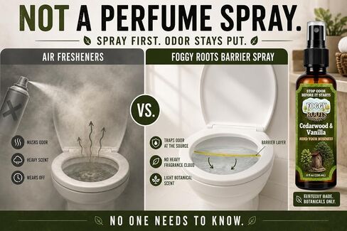 Stops Odor Before It Starts – Poop Spray, Toilet Spray for Poop, Bathroom Odor Spray for Toilet, Cedarwood & Vanilla, 4 oz, 200+ Uses, Home Travel RV Work in Kuwait