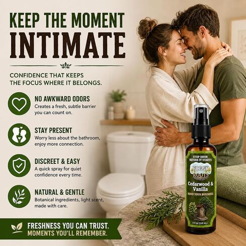 Stops Odor Before It Starts – Poop Spray, Toilet Spray for Poop, Bathroom Odor Spray for Toilet, Cedarwood & Vanilla, 4 oz, 200+ Uses, Home Travel RV Work in Kuwait