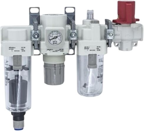 Air Combination Air Filter + Regulator + Lubricator + Valve AC AC40 AC40-03C/04C/03D/04D/03CE/04CE/03DE/04DE/04E-V-B(AC40-03CE-V-B) in Kuwait