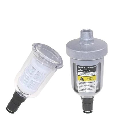 1pcs Pneumatic Air Compressor Valve Translucent Automatic Drainer Filter Floating Ball Type Automatic Drain ADTV-34 Drainer in Kuwait