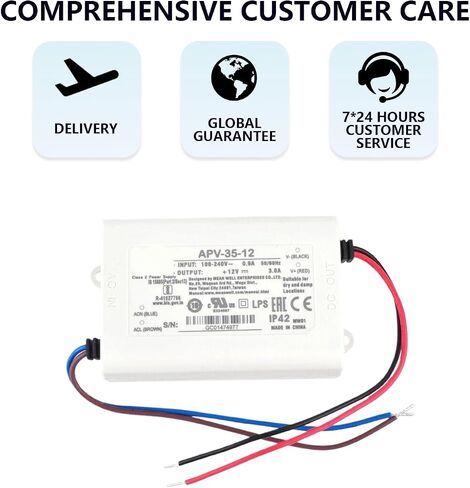 APV-35-12 12V 2.92A 35W Switching Power Supply - Universal Input 90-264VAC, Short Circuit Protection for LED Lighting Systems in Kuwait