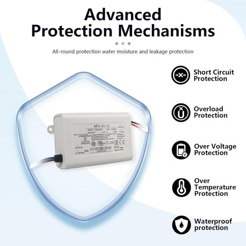 APV-35-12 12V 2.92A 35W Switching Power Supply - Universal Input 90-264VAC, Short Circuit Protection for LED Lighting Systems in Kuwait