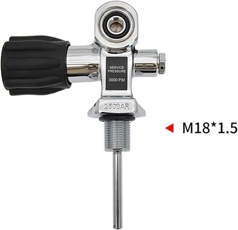 X08A 3000Psi 250Bar M18x1.5 صمام خزان DIN/YOKE للغوص والغطس in Kuwait