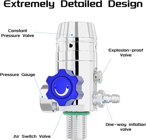 Diving Equipment For 1L diving Scuba Oxygen Cylinder Breathing Valve Regulator With Mouthpiece Regular version in Kuwait