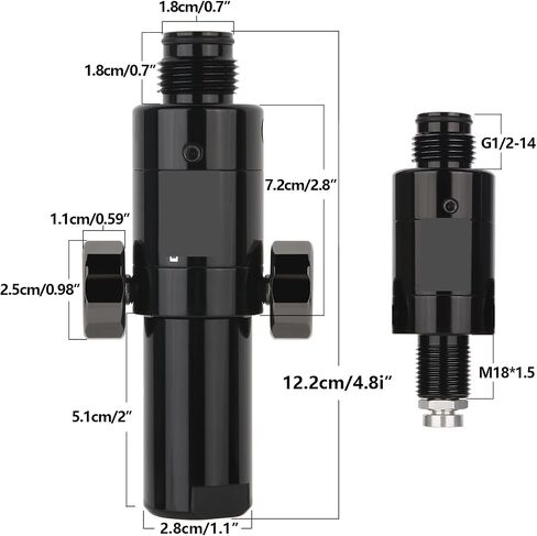 Diving valve double gauge barostat switch CO2 accessories inflation pressure G1/2-14 in Kuwait