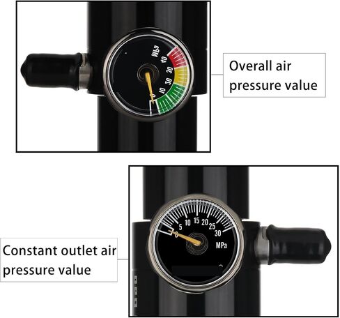 Diving valve double gauge barostat switch CO2 accessories inflation pressure G1/2-14 in Kuwait