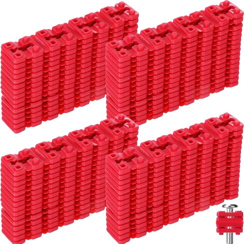 200 Pcs Outlet Spacers Electrical Shims for Switch and Receptacle Alignment, Wall Plate Spacers for Outlet Box Extender, Electrical Box Adjuster Kit (Red) in Kuwait