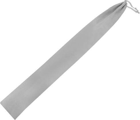 MECCANIXITY Drumstick Bag, 14 x 75cm Drum Sticks Bag Long Instrument Storage Drawstring Pouch Flannel Fabric for Drum Mallets, Flute, Percussion Sticks, Grey in Kuwait