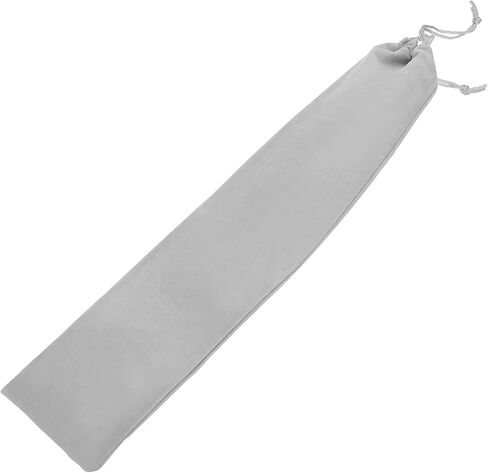 MECCANIXITY Drumstick Bag, 14 x 75cm Drum Sticks Bag Long Instrument Storage Drawstring Pouch Flannel Fabric for Drum Mallets, Flute, Percussion Sticks, Grey in Kuwait