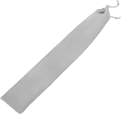 MECCANIXITY Drumstick Bag, 14 x 75cm Drum Sticks Bag Long Instrument Storage Drawstring Pouch Flannel Fabric for Drum Mallets, Flute, Percussion Sticks, Grey in Kuwait