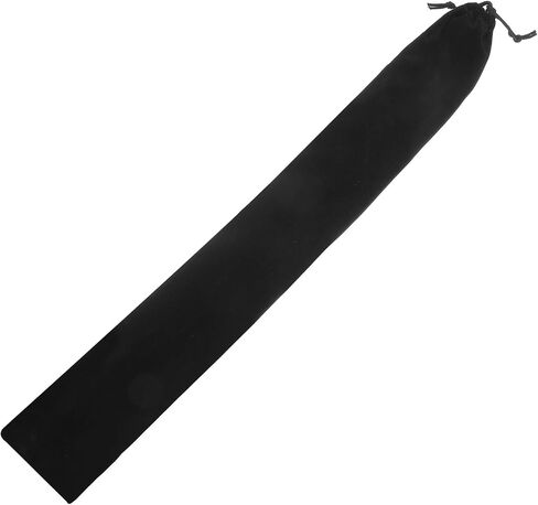 MECCANIXITY Drumstick Bag, 14 x 75cm Drum Sticks Bag Long Instrument Storage Drawstring Pouch Flannel Fabric for Drum Mallets, Flute, Percussion Sticks, Grey in Kuwait