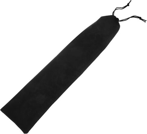 MECCANIXITY Drumstick Bag, 14 x 75cm Drum Sticks Bag Long Instrument Storage Drawstring Pouch Flannel Fabric for Drum Mallets, Flute, Percussion Sticks, Grey in Kuwait