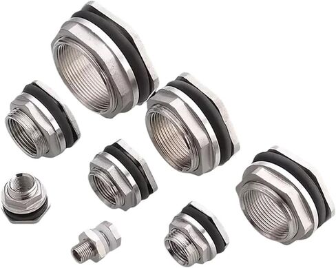 1/2"3/4"1"1-1/4"2" Male Thread 304 Stainless Steel Pipe Single Loose Key Swivel Fitting Nut Water Jointer Connector(1l4 DN8 Water Tank) in Kuwait