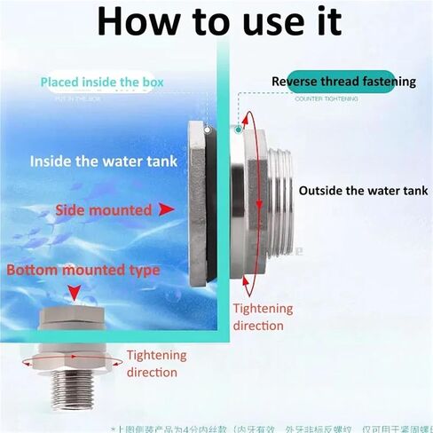 1/2"3/4"1"1-1/4"2" Male Thread 304 Stainless Steel Pipe Single Loose Key Swivel Fitting Nut Water Jointer Connector(1l4 DN8 Water Tank) in Kuwait