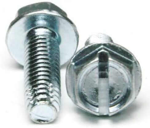 #6-32 Thread Cutting Screws - Zinc Plated Steel - Slotted Indented Hex Washer Head #6-32 x 3/8" Qty 250 in Kuwait