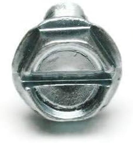 #6-32 Thread Cutting Screws - Zinc Plated Steel - Slotted Indented Hex Washer Head #6-32 x 3/8" Qty 250 in Kuwait