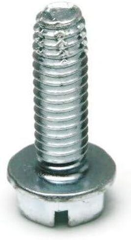 #6-32 Thread Cutting Screws - Zinc Plated Steel - Slotted Indented Hex Washer Head #6-32 x 3/8" Qty 250 in Kuwait