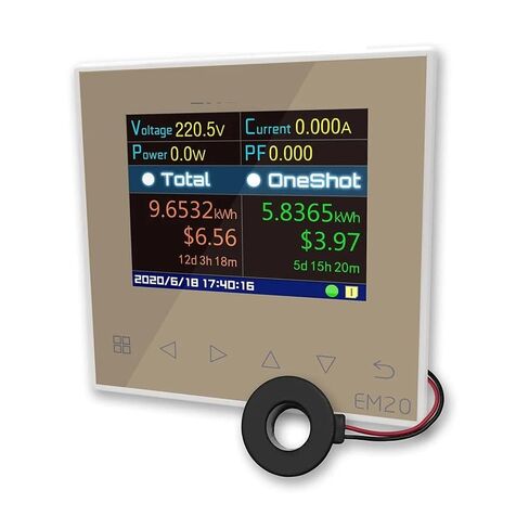 محلل جودة الطاقة، جهاز مراقبة الطاقة المنزلية، عداد الطاقة الرقمي وات الكهرباء KWH 60A 120A محول التتابع للاستخدام التجاري EM20(-ER)(EM20-ER) in Kuwait