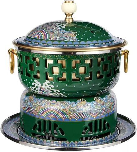 Chafing Dishes Single Person Small Hot Pot Cloisonne Copper Hot Pot,Commercial Household Cooking Pot,Anti Scalding Handle,E in Kuwait