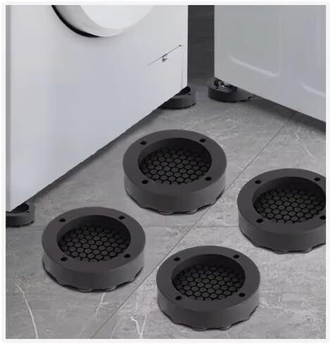 Anti-Vibration Pads for Electric Washer and Dryer Rubber Foot Pad Base for Anti-Vibration and Anti-Walk Features Stops Washer Dryer from Moving - Antivibration Stabilizer for Leveling Washer (4pcs) in Kuwait