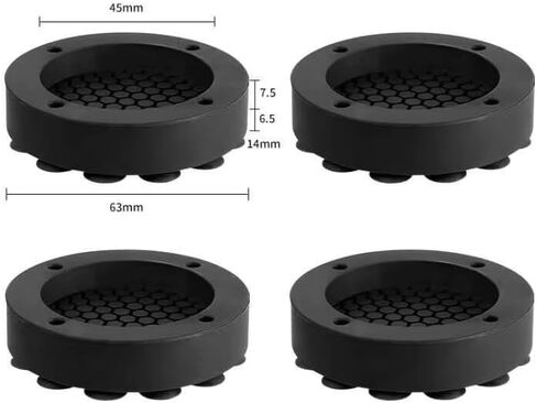 Anti-Vibration Pads for Electric Washer and Dryer Rubber Foot Pad Base for Anti-Vibration and Anti-Walk Features Stops Washer Dryer from Moving - Antivibration Stabilizer for Leveling Washer (4pcs) in Kuwait