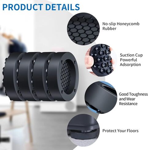 Anti-Vibration Pads for Electric Washer and Dryer Rubber Foot Pad Base for Anti-Vibration and Anti-Walk Features Stops Washer Dryer from Moving - Antivibration Stabilizer for Leveling Washer (4pcs) in Kuwait