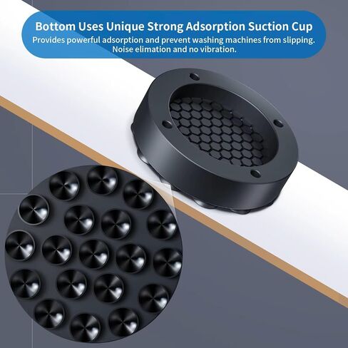 Anti-Vibration Pads for Electric Washer and Dryer Rubber Foot Pad Base for Anti-Vibration and Anti-Walk Features Stops Washer Dryer from Moving - Antivibration Stabilizer for Leveling Washer (4pcs) in Kuwait