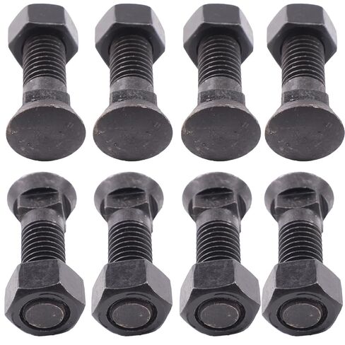 8X Cutting Edge Plow Blades Bolts Nut Kit 5/8"-11UNC 2-1/4" Compatible with Snow Plow Tractor Attachment Construction Machinery Replace for Hillman 260123 Tractor Cutting Edge Bolts in Kuwait