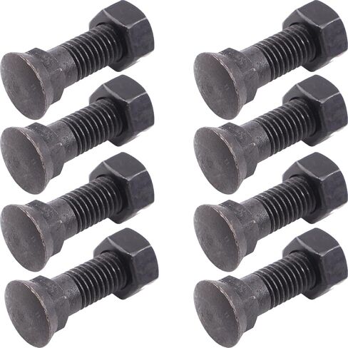 8X Cutting Edge Plow Blades Bolts Nut Kit 5/8"-11UNC 2-1/4" Compatible with Snow Plow Tractor Attachment Construction Machinery Replace for Hillman 260123 Tractor Cutting Edge Bolts in Kuwait