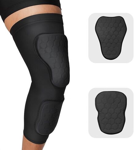 2 Pack Padded Knee & Shin Guards Calf Pads Protector Leg Sleeve Knee Brace for Football Basketball Volleyball Soccer Baseball for Youth Adult in Kuwait