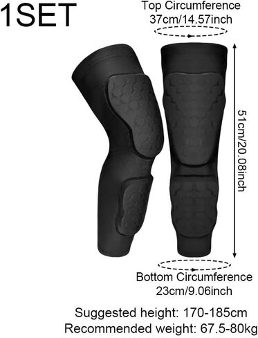 2 Pack Padded Knee & Shin Guards Calf Pads Protector Leg Sleeve Knee Brace for Football Basketball Volleyball Soccer Baseball for Youth Adult in Kuwait