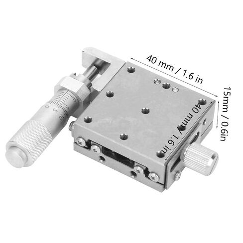SPXSG40 X Axes Sliding Stage Manual Fine Tuning Trimming Platform Linear Stage Sliding Table for Laboratory Precision Testing and Mechanical Equipment Stainless Steel 40 x 40mm in Kuwait