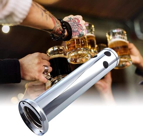 3-Head Adjustable Stainless Steel Draft Beer Kegerator Tower Dispenser Tool for Homebrewing — Simple Solution for Household Bars, Outstanding Beer Tower (3 Faucets) in Kuwait