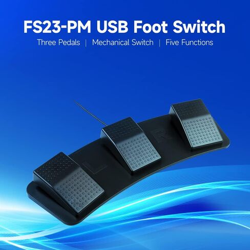 Pc القدم دواسة FS23 PM USB الثلاثي القدم التبديل متعددة الوظائف مخصصة القدم دواسة التبديل الميكانيكية للحصول على الصور أغنية التحكم في اللعبة in Kuwait