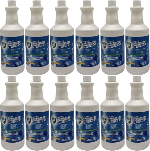 تركيبة تلميع UltraShield - لمعان فائق للغاية، حماية للأرضيات وتعزيزها لبلاط الأرضيات التجارية والصناعية اللامعة ذات المظهر المبلل، لوازم النظافة غير القابلة للانزلاق (عبوة 2 × 1 لتر) in Kuwait
