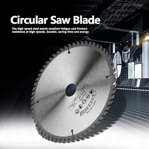 Hyuduo 200mm Circular Saw, Professional Hardened Tempered 60 Teeth Tungsten Carbide, with Reduction, for Copper Iron Aluminum Plastics Wood Cutting in Kuwait