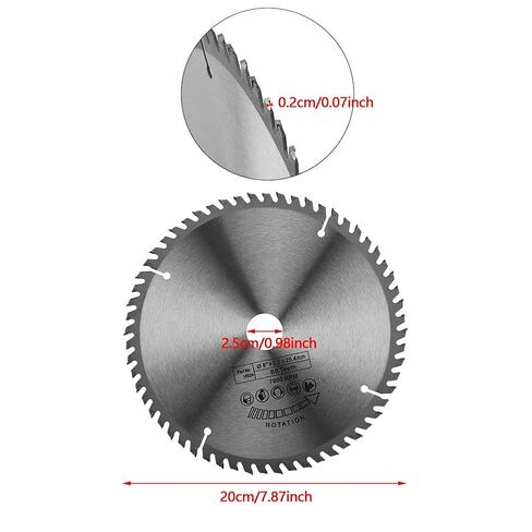 Hyuduo 200mm Circular Saw, Professional Hardened Tempered 60 Teeth Tungsten Carbide, with Reduction, for Copper Iron Aluminum Plastics Wood Cutting in Kuwait