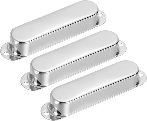 MECCANIXITY 3 Pcs Single Coil Guitar Pickup Covers for ST Bass Electric Guitar, Black in Kuwait