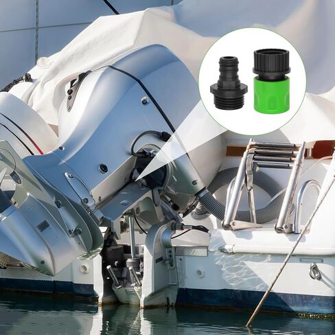 HINGTAI 4Pcs Engine Flush Kit, Quick Connect Flush Tools Long Service Life, Size Science Not Easy to Damage Jet Boat Cleaning Accessories Tools, Good Compatibility in Kuwait