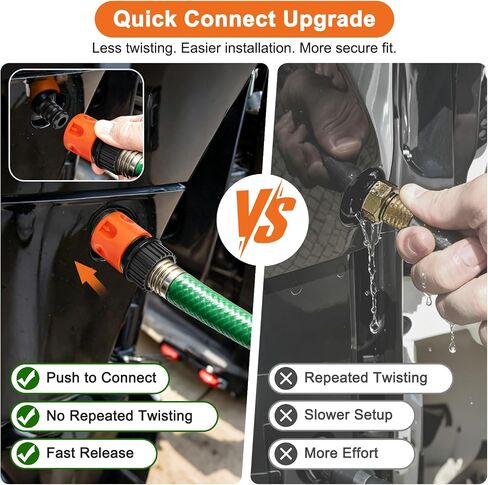 Linkstyle Quick Connect Flush Kit, Garden Hose Flush Adapter with Shut Off Valve for One-Person Flushing, Engine Flush Kit Compatible with Sea-Doo & Kawasaki 4-Stroke Jet Ski in Kuwait