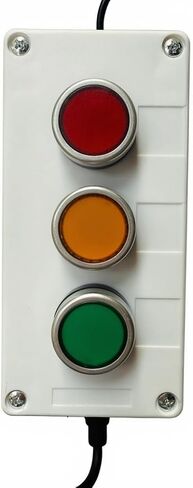 أضواء برج LED 3 كومة فائقة السطوع أحمر/أصفر/أخضر مصباح إشارة تشغيل/إيقاف محول صناعي، سلك تمديد بطول 16 قدم، قابس أمريكي in Kuwait