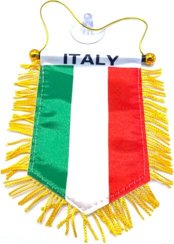 Italy Flag for Car Italian cars Flags Rearview Mirror Hanging cars flags Accessory – Double-Sided Show your Pride Decoration in Kuwait