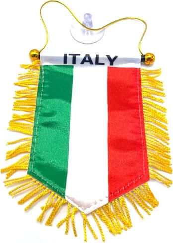 Italy Flag for Car Italian cars Flags Rearview Mirror Hanging cars flags Accessory – Double-Sided Show your Pride Decoration in Kuwait