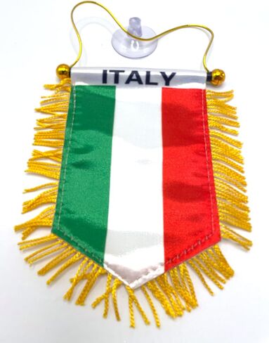 Italy Flag for Car Italian cars Flags Rearview Mirror Hanging cars flags Accessory – Double-Sided Show your Pride Decoration in Kuwait