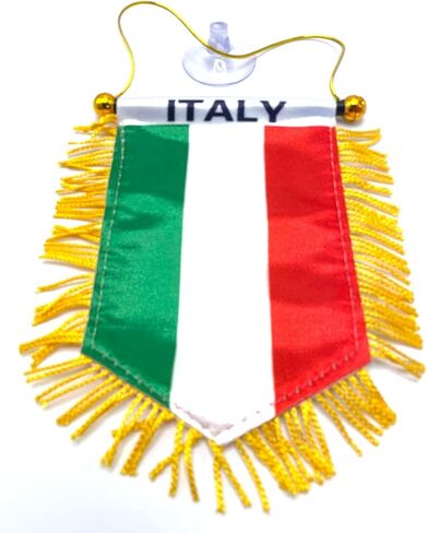 Italy Flag for Car Italian cars Flags Rearview Mirror Hanging cars flags Accessory – Double-Sided Show your Pride Decoration in Kuwait