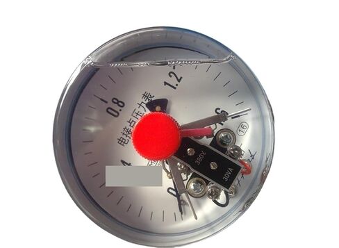 1pc YNXC100 4" Shock-Proof Magnetic Help 100mm Oil Liquid Filled Electric Contact Pressure Gauge Manometer, Brass Bottom Thread(-0.1Mpa-0) in Saudi Arabia