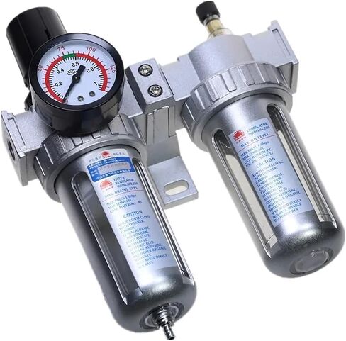 Air Compressor Oil Lubricator Moisture Water Trap Filter Regulator with Mount SFC-200 1/4'' 1/2'' 3/8'' 0-1Mpa 0-150 PSI(45295) in Kuwait
