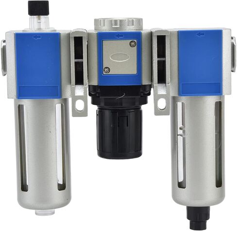 WALFRONT Air Compressor Filter Regulator Lubricator Compressed Lubricator Combo Air Compressor Oil Water Separator 40m 20-130 PSI for Pneumatic Systems (GC300-08/) in Kuwait