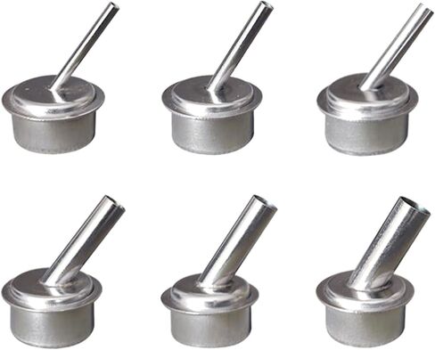Versatile Bent Nozzle Set 6 Different Sizes (3-10mm) For Quick 861 Hot Air Rework Station Bent Heat Nozzle in Kuwait